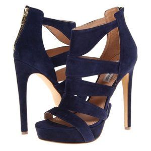 Steve Madden Spycee Navy Blue Strappy Heels